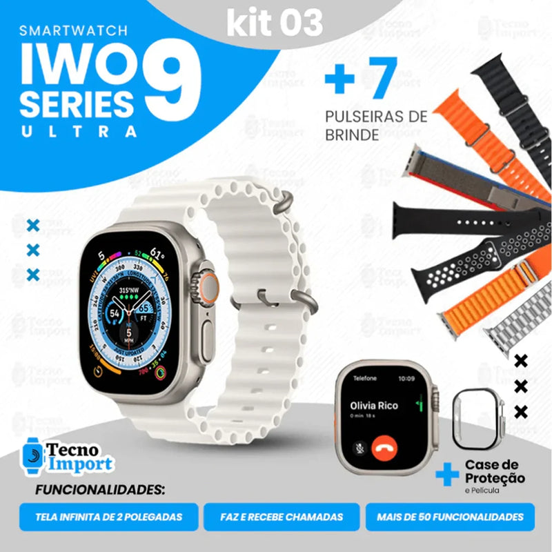 Lançamento Smartwatch Ultra Series 9 com 7 Pulseiras